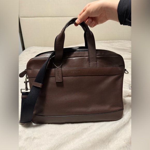 COACH Leather Commuter Briefcase Laptop Bag - Picture 8 of 10